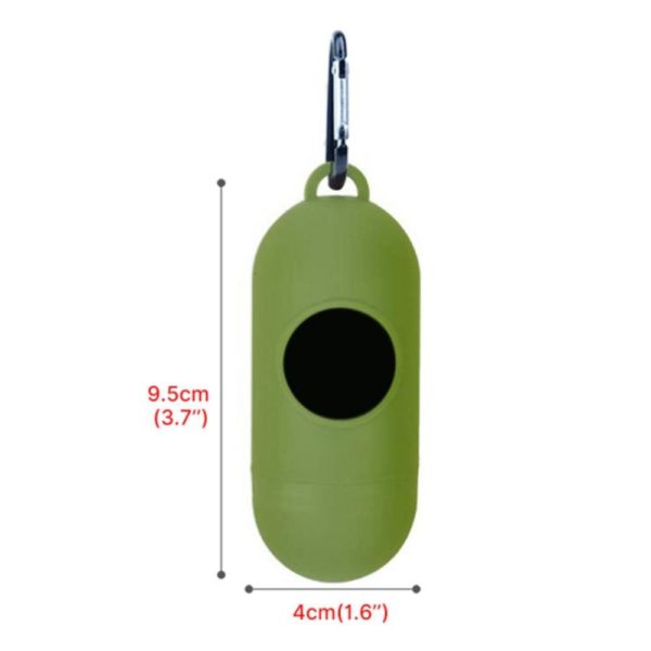 Waste Bag Dispenser for Dog Waste Carrier Green Black Pet Supply Accessory Dog Cat Small Tools Poop Bag Holder - Image 2