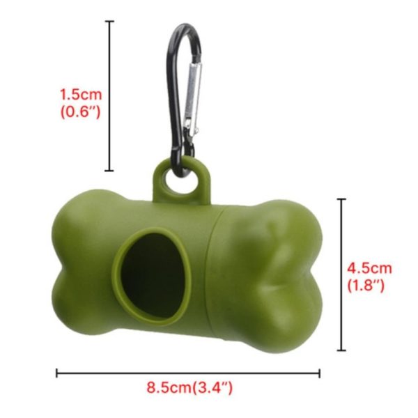 Waste Bag Dispenser for Dog Waste Carrier Green Black Pet Supply Accessory Dog Cat Small Tools Poop Bag Holder - Image 3