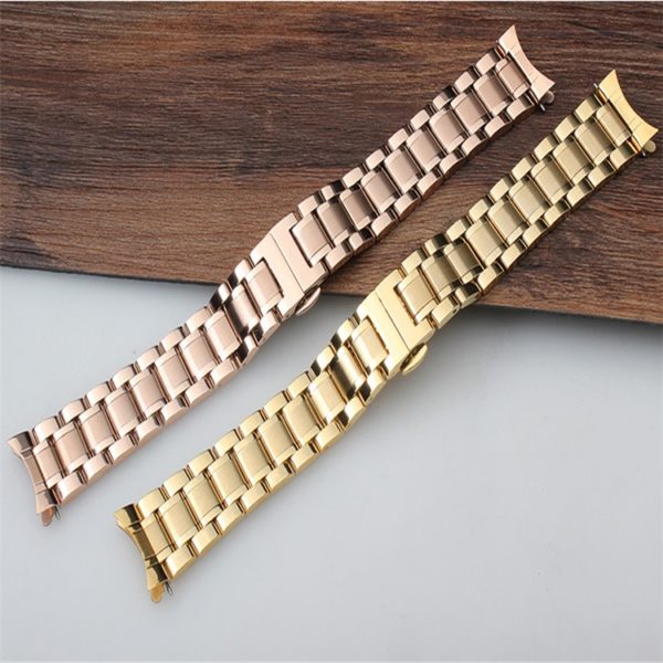 Watch Band 12 14 15 16 17 18 19 20 21mm 22mm 23mm 24mm Stainless Steel Watch Strap Curved End Butterfly Buckle Strap Bracelet - Image 3