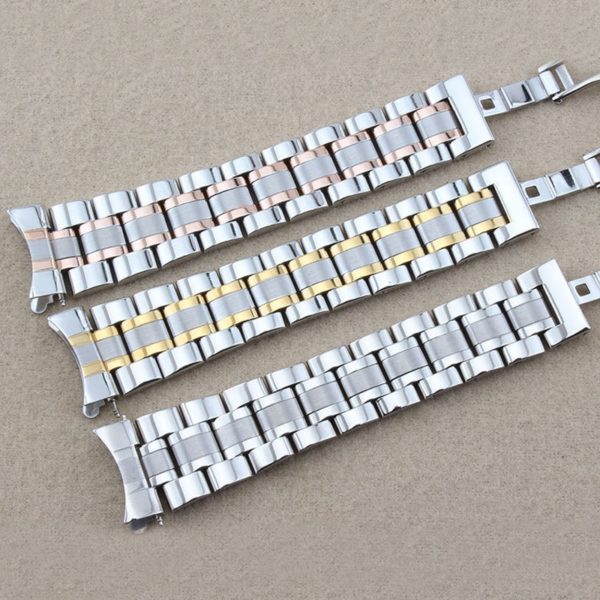 Watch Band 12 14 15 16 17 18 19 20 21mm 22mm 23mm 24mm Stainless Steel Watch Strap Curved End Butterfly Buckle Strap Bracelet - Image 6