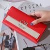 Women PU leather Korean Style Long Wallets Female Coin Purses Clutch Card Wallets Holder Patchwork - Image 2