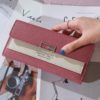 Women PU leather Korean Style Long Wallets Female Coin Purses Clutch Card Wallets Holder Patchwork - Image 5