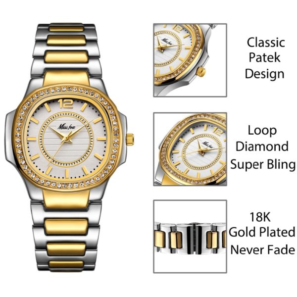 Women Watches Women Fashion Watch 2020 Geneva Designer Ladies Watch Luxury Brand Diamond Quartz Gold Wrist Watch Gifts For Women - Image 3