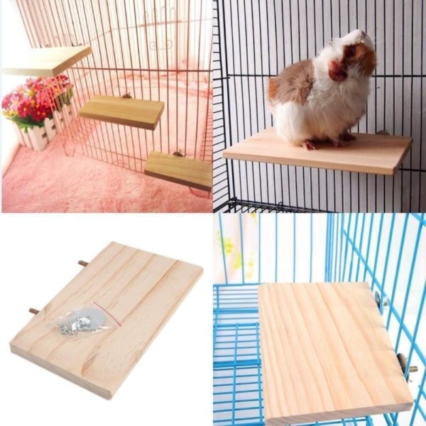 Wood Stand Platform Pet Bird Toys Parrot Rack Hamster Perches Paw Grinding Clean Cage Accessories for Gerbils Mice Wood Toys - Image 2