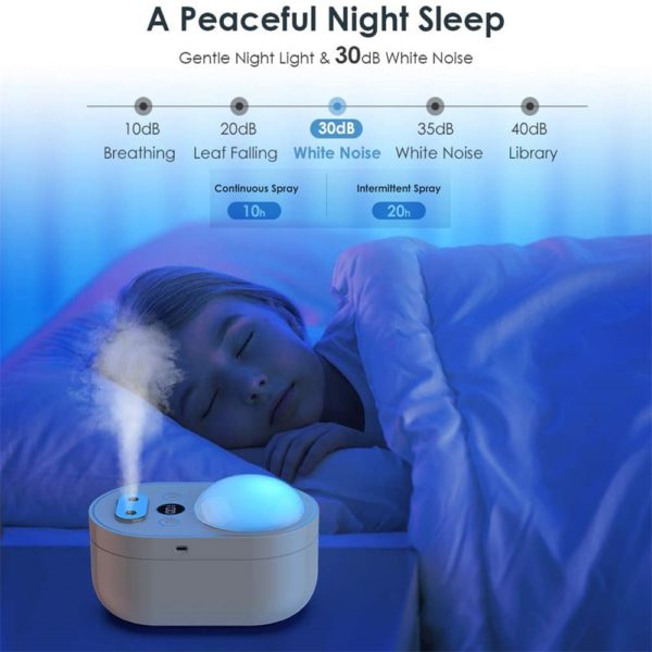 YAJIAO 1000ML Projector Air Humidifier Aroma Diffuser 4000 mAh Battery Rechargeable with Night Light for Baby Bedroom Office - Image 4