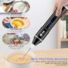 YAJIAO New LED Display Milk Frother Electric Handheld Blender USB Rechargeable 3-Speed Mixer for Coffee Egg Latte Cappuccino - Image 5