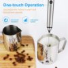 YAJIAO USB Rechargeable Blender Milk Frother Handheld Electric Mixer Foam Maker Stainless Whisk 3 Speed for Coffee Cappuccino - Image 6