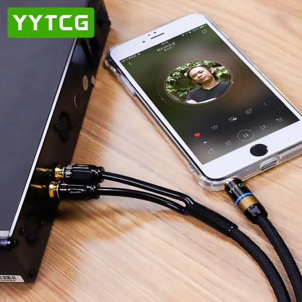 YYTCG RCA Cable HiFi Stereo 3.5mm to 2RCA Audio Cable AUX RCA Jack 3.5 Y Splitter for Amplifiers Audio Home Theater Cable RCA - Image 2