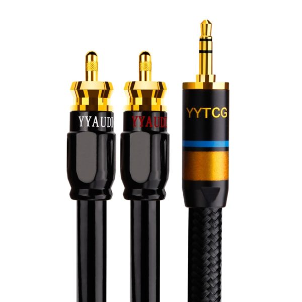 YYTCG RCA Cable HiFi Stereo 3.5mm to 2RCA Audio Cable AUX RCA Jack 3.5 Y Splitter for Amplifiers Audio Home Theater Cable RCA - Image 4