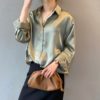 Yeeloca Spring Fashion Stain Silk Shirt Female Solid Color Office Lady Long Sleeve Blouse Korean Temperament Loose Shirt - Image 2
