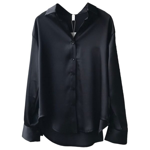 Yeeloca Spring Fashion Stain Silk Shirt Female Solid Color Office Lady Long Sleeve Blouse Korean Temperament Loose Shirt - Image 6