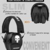 ZOHAN Ear Protection Noise Reduction NRR26db Shooting hearing Earmuffs Skull Cartoon ear muffs noise cancelling for headphones - Image 4
