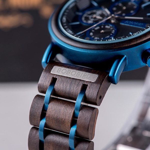 reloj hombre BOBO BIRD New Wooden Watch Men Top Brand Luxury Chronograph Military Quartz Watches for Man Dropshipping Customized - Image 6