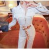 spring and autumn office lady fashion brand female women girls long sleeve white jumpsuits clothing - Image 6