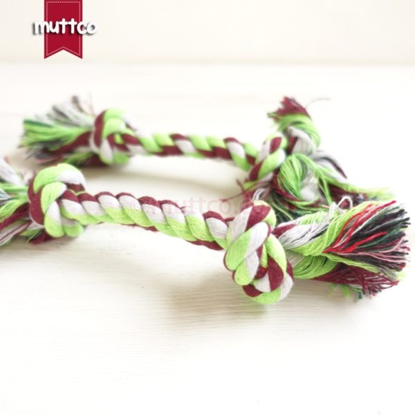 wholesale high quality simple rope double knot dog pet toy cotton rope toy dog rope toy DRT-027 - Image 3