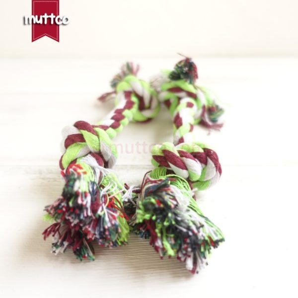 wholesale high quality simple rope double knot dog pet toy cotton rope toy dog rope toy DRT-027 - Image 4