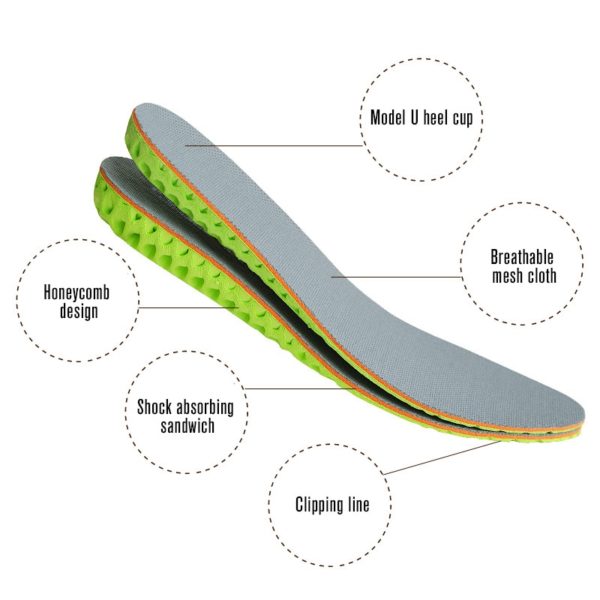 1.5cm 2.5cm 3.5cm Height Increase Insoles Honeycomb Shock Absorption Breathable Lift Shoes Pads for Men and Women - Image 3