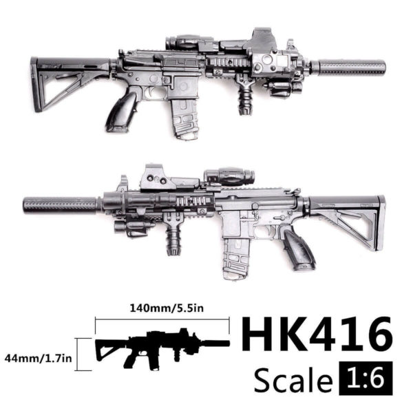 1:6 PUBG M416 HK416 Rifle Assembly Gun Model Assembling Puzzles Building Bricks For Action Figure - Image 2