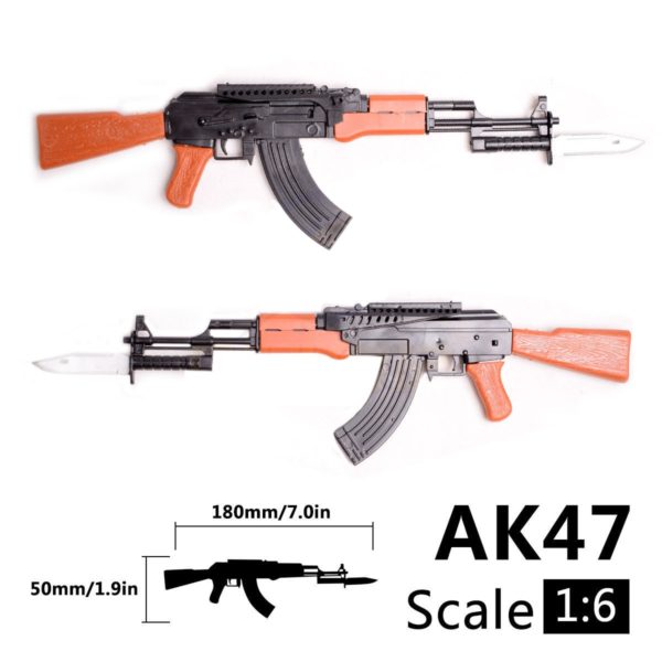 1/6 Scale AK47 Rifle Toy Gun Model Assembly Puzzles Building Bricks Gun Soldier Weapon For Action Figures - Image 4