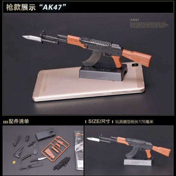 1/6 Scale Gatling M134 Barrett AK47 MG42 Toy Assembly Gun Model Puzzles Building Bricks Gun Weapon For Action Figure - Image 4