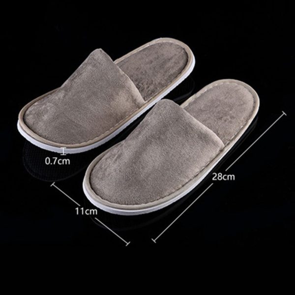 1 Pair Loafer Comfortable Guest Bedroom Slippers Slippers Four Seasons Shoes Hotel Slippers Flip Flop Non-slip Wedding Shoes - Image 2