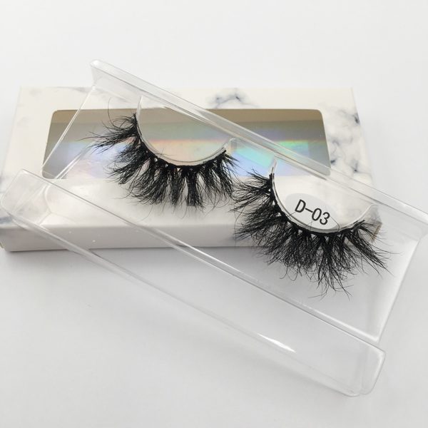 1 Pair Mink Eyelashes 25mm Lashes Fluffy 3d Mink Lashes Makeup Dramatic Long Natural Eyelashes Eyelash Extension Maquillaje - Image 3