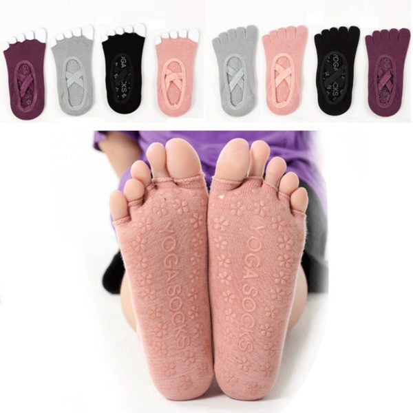 1 Pairs Women Pilates Yoga Anti-slip Socks Backless Silicone Non-slip Socks Ladies Breathable Ballet Dance Gym Pilates Socks - Image 3