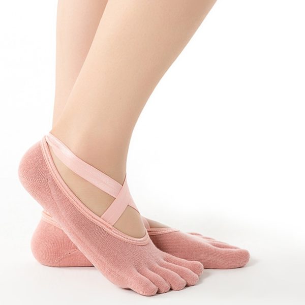 1 Pairs Women Pilates Yoga Anti-slip Socks Backless Silicone Non-slip Socks Ladies Breathable Ballet Dance Gym Pilates Socks