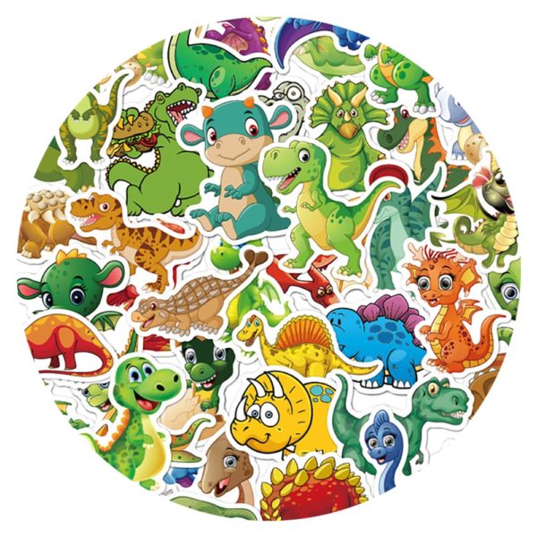 10/30/50PCS Cute Cartoon Dinosaur Stickers DIY Phone Snowboard Laptop Luggage Fridge Guitar Graffiti Waterproof Classic Stickers - Image 6