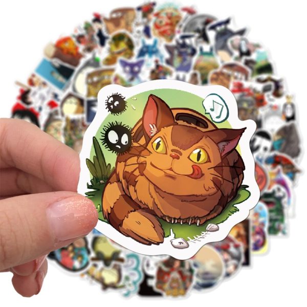 10/50/100Pcs Japanese Anime Stickers Ghibli Hayao Miyazaki Totoro Spirited Away Princess Mononoke KiKi Stationery Sticker - Image 5