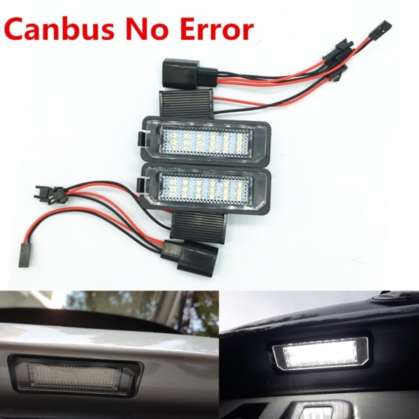 12V 3W LED Number License Plate Light Lamp canbus no error For vw Passat B6 CC Eos Golf 4 5 6 7 MK7 Polo Superb Seat Leon Altea