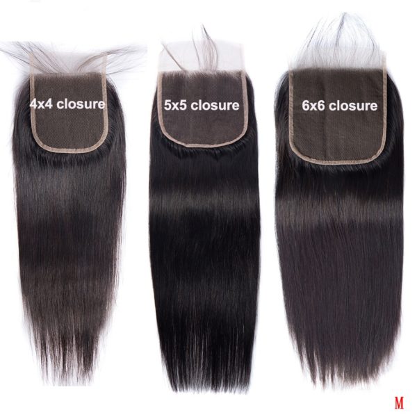 18 20 Inch 6x6 5x5 4x4 Lace Closure Only Remy 100% Human Hair 2x6 Peruvian Straight 613 Closure Pre Plucked