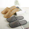 2020 New Simple Fashion Unisex Slippers Hotel Travel Spa Portable Men Slippers Disposable Home Guest Indoor Linen Men Slipper - Image 4