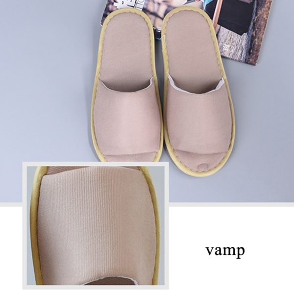 2020 New Simple Unisex Slippers Hotel Travel Spa Portable Men Slippers Disposable Home Guest Indoor Cotton Fabric Men Slipper - Image 3