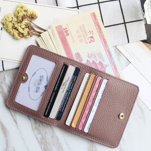 2020 New arrival genuine cow leather slim card holder wallet ladies simple fashion Cowhide credit card holder - Image 3