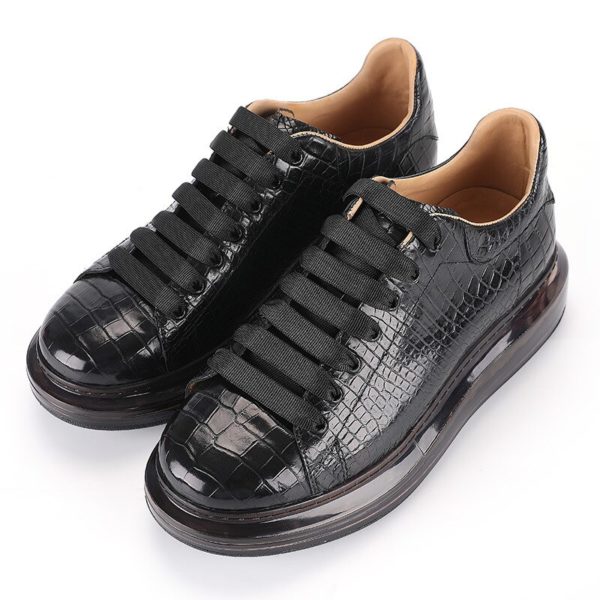 2020 new style High-end Casual Shoes Increased air cushion sole real crocodile skin Sneakers for men - Image 6