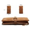2021 New Fashion Women Wallets Drawstring Nubuck Leather Zipper Long Design Purse Two Fold More Color Clutch - Image 3