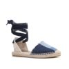 2021 New Top Denim T-strap Flat With Cotton Fabric Open Sandalias Mujer Sandals Sapatos Mulher Womens Espadrilles Flat Shoes - Image 3