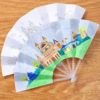 21cm Painting Summer Fan DIY Toys For Children Cartoon Animal Color Graffiti Origami Fan Art Craft Toy Creative Drawing Kids - Image 2