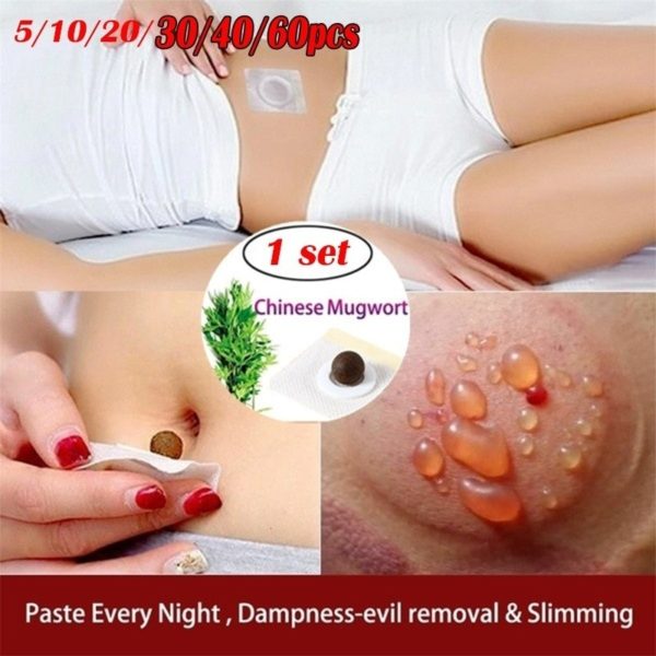 30/40/60Pcs/Set Strongest Sleep Weight Loss Slimming Wormwood Patch Moxibustion Patch Promote Body Circulation Detox Navel Patch - Image 2