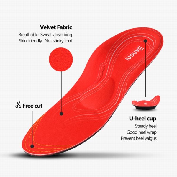 3ANGNI Orthotic Arch Support Shoe Insole Severe Flat Feet Inserts Pad Orthopedic Insoles Heel Plantar Fasciitis Men Woman - Image 3