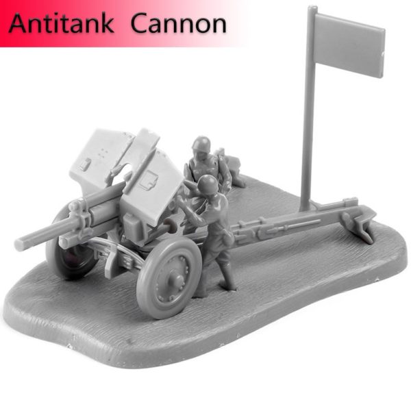 4D 1:72 Scenario PAK40 M30 M1938 Assembly Model Antitank Cannon Assembly Toys Puzzles Building Bricks Toy Model - Image 3