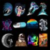50 Pcs Outer Space Stickers for Laptop Car Motorcycle Skateboard Fridge Luggage Backpack Phone Bike Decal Cool Creative Stickers - Image 5