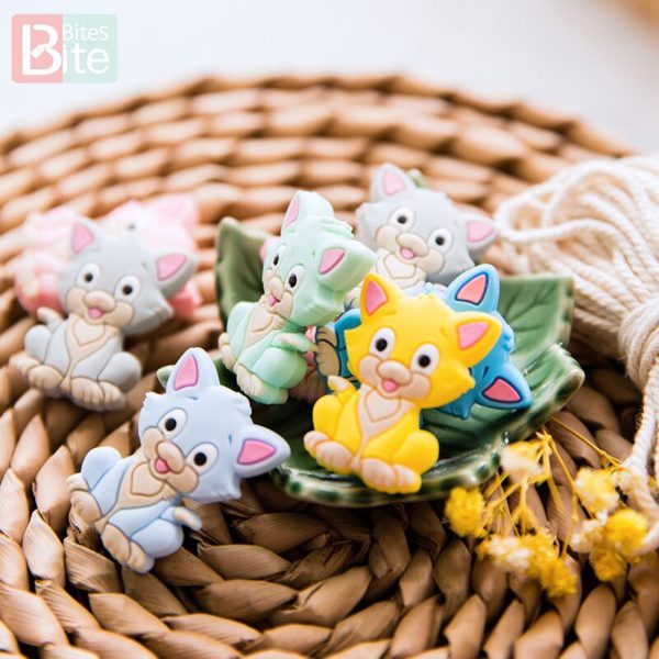 5pcs Silicone Beads Baby Teether Rainbow Cloud Tiny Rod Rodent Food Grade Teeth DIY Pacifier Chain Nursing Bracelet Baby Product - Image 5