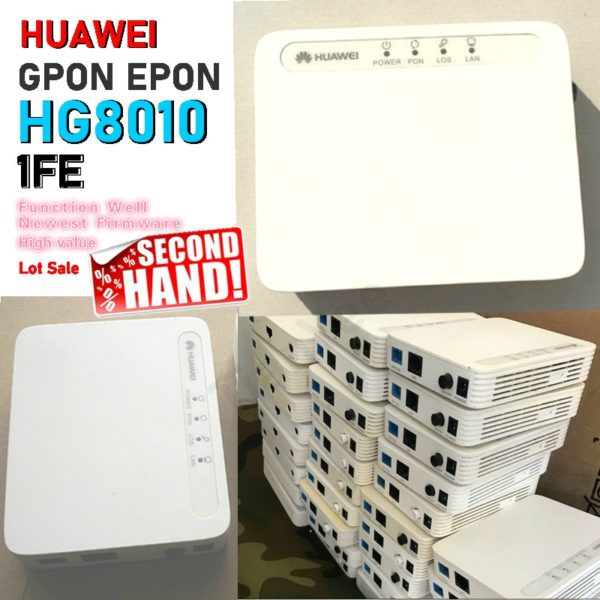 8/10/25pcs High Value HUAWEI HG8010 1FE GPON EPON Terminal ONU Huawei ont FTTH fiberhome Secondhand modem English Language ONT