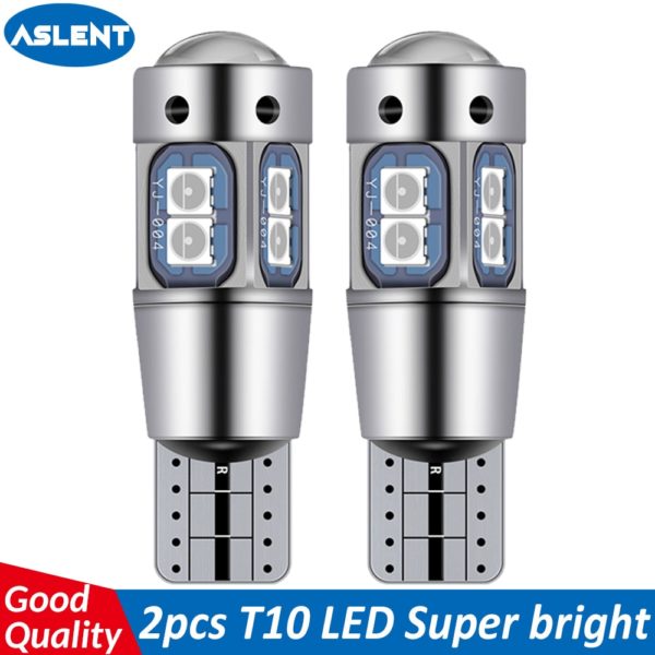 ASLENT High Quality T10 W5W 168 192 Led Tail Light 3030 10smd 12V for Car Led Auto Lamp CANBUS NO Error Car Marker Parking Bulb