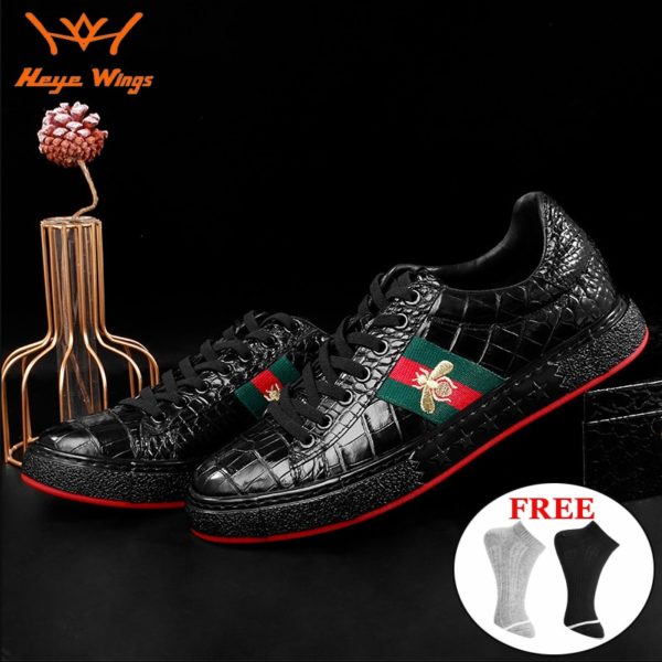 Alligator Skin Sneaker Men's Leisure Leather Sport Shoes Classic Desinger Casual Shoes