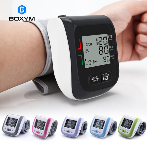 BOXYM Medical Digital LCD Wrist Blood Pressure Monitor Automatic sphygmomanometer Tonometer wrist Blood Pressure Mete Tonometer