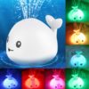 Baby Bath Flashing Light And Spray Water Whale Toys Water Reaction Flashing Baby Bathroom Toys Lamp Bath Toys As Kids Gift