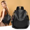 Backpack Women New Wave Anti-Theft Travel Bag Korean Version Of The Wild Fashion Large Capacity Soft Leather Women's Backpack - Image 2